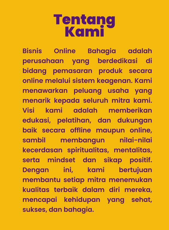 Compro Bisnis Online Bahagia 3